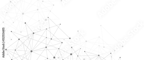 Vector abstract background technological with global connection design with line and dots