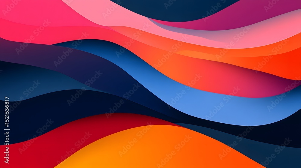 Fototapeta premium Abstract colorful waves background with smooth gradients and vibrant transitions