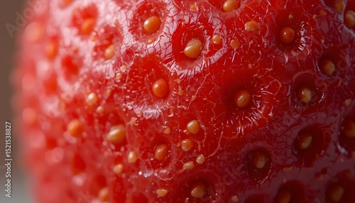 Wallpaper Mural Macro photo of fresh strawberry skin, seeds and shiny surface detail, high resolution.

 Torontodigital.ca