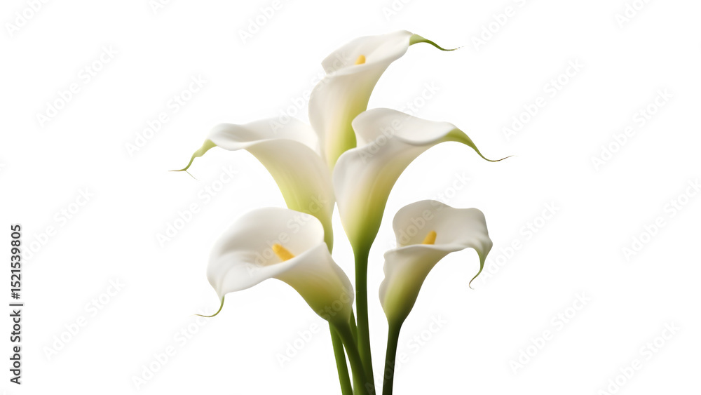 Fototapeta premium white lily isolated on white