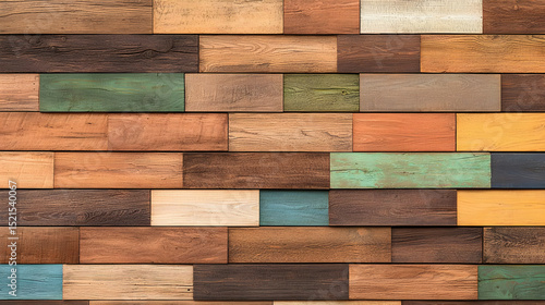 Colorful Wooden Paneling Background Design