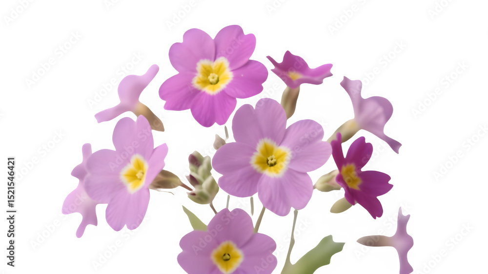 Fototapeta premium spring flowers isolated on white