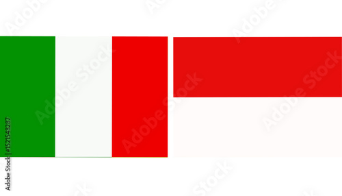 Italy Official flag with Indonesia national flag, both countries flags in Horizontal shape and isolated on white background
Rectangular colorful design Flag with together. Free Download Italy Official flag with Indonesia national flag, both countries flags in Horizontal shape and isolated on white background
Rectangular colorful design Flag with together. - GFXLoad