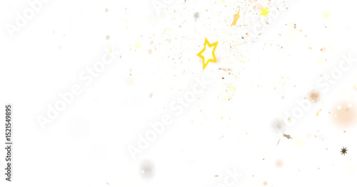 Sparkling gold confetti and...