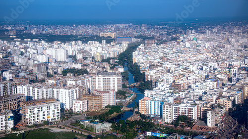 aerial view of the Dhaka