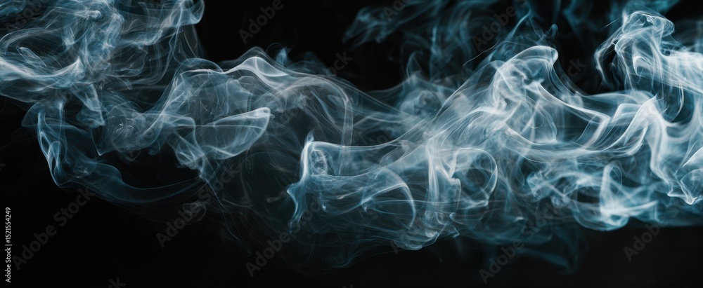 Obraz premium The ethereal dance of smoke swirling against a dark background