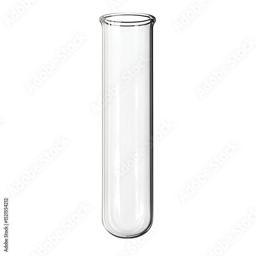  Realistic empty glass test tube 
