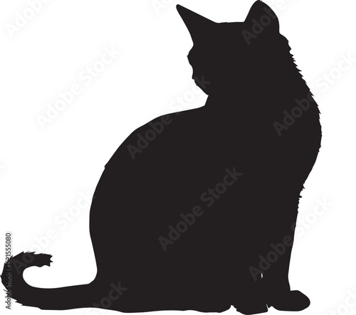 Sitting Cat Silhouette