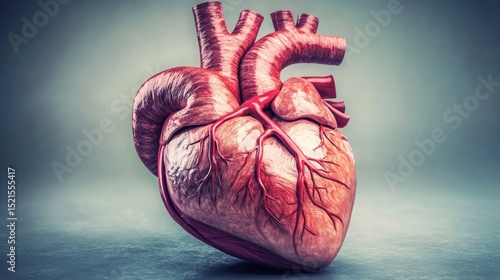 Wallpaper Mural Detailed illustration of a healthy human heart anatomy model  Torontodigital.ca