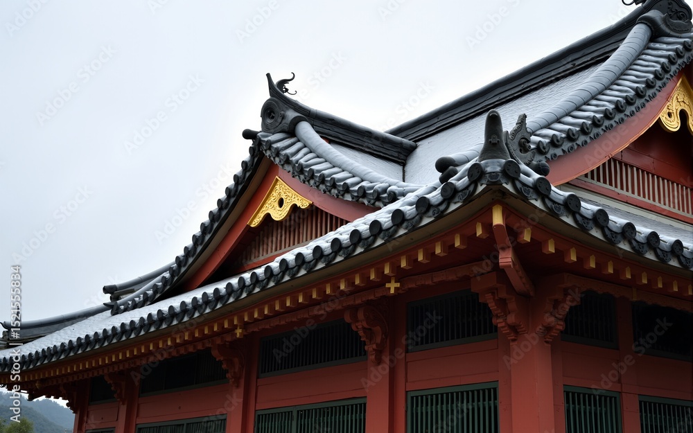 Obraz premium Detailed Eaves of Traditional Architecture. High quality