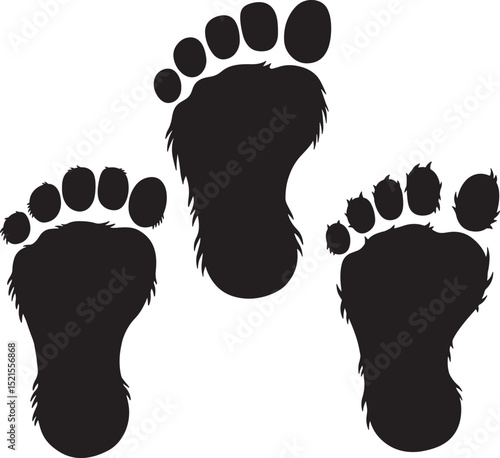 Bigfoot Footprint icon vector illustration