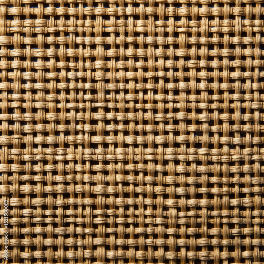 Close-Up of Woven Natural Fiber Texture, Rustic Rattan Weaving Pattern, Organic Straw Craft, Traditional Handmade Basket Material Close-Up of Woven Natural Fiber Texture, Rustic Rattan Weaving Pattern, Organic Straw Craft, Traditional Handmade Basket Material
