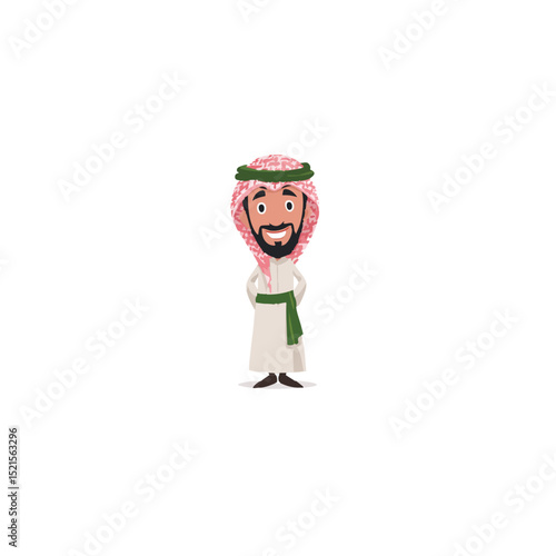 Saudi Businessman Illustration - Kiddo Style Character