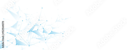 Abstract white blue digital technology futuristic communication high tech concept background. Technology dots lines connect network background.	