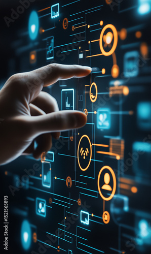 Digital marketing futuristic concept