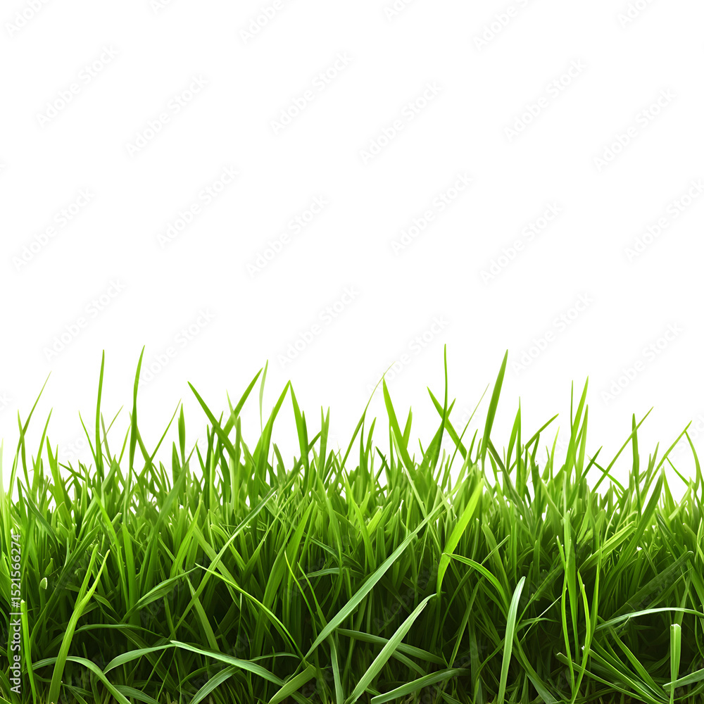 Fototapeta premium green grass isolated on white background