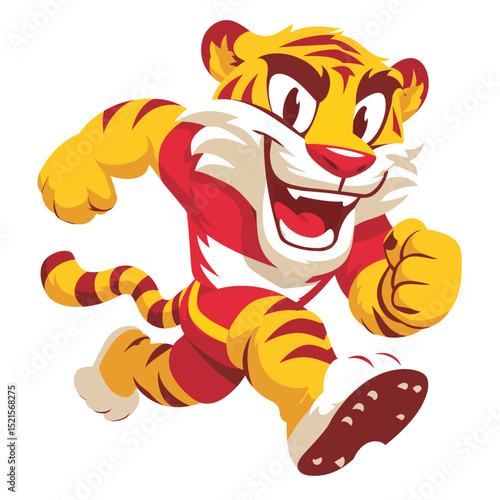 illustration-of-a-running-tiger-mascot