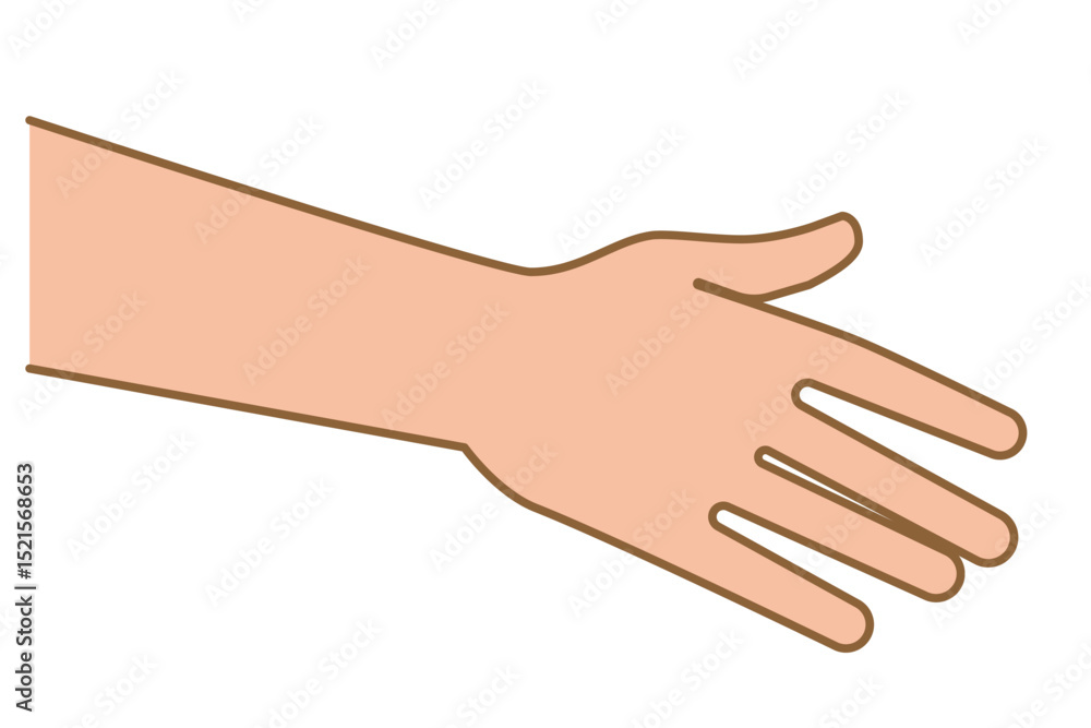 Hand on a white background Hand on a white background