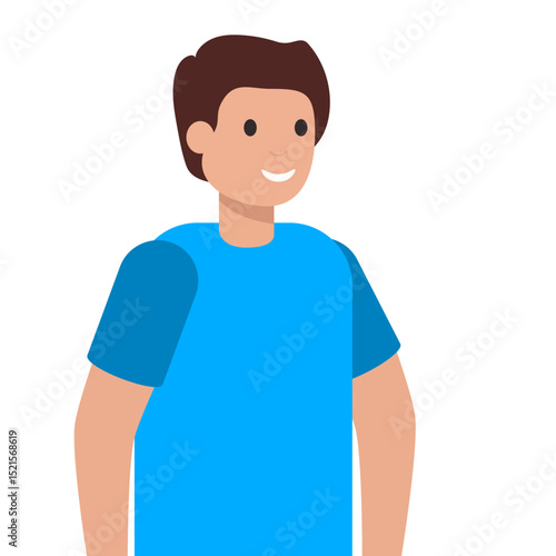 A cartoon man on white background