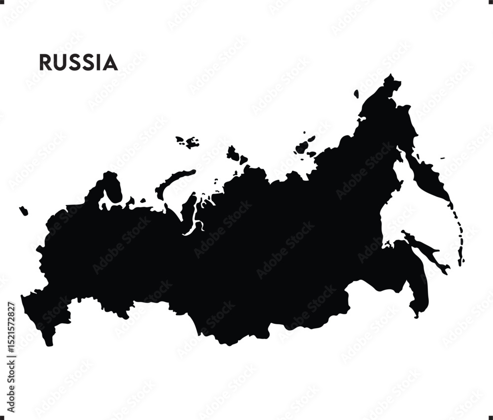 Obraz premium Russia icon vector design, Russia Logo design, Russia's unique charm and natural wonders, Use it in your marketing materials, travel guides, or digital projects, Russia map logo vector, geography logo