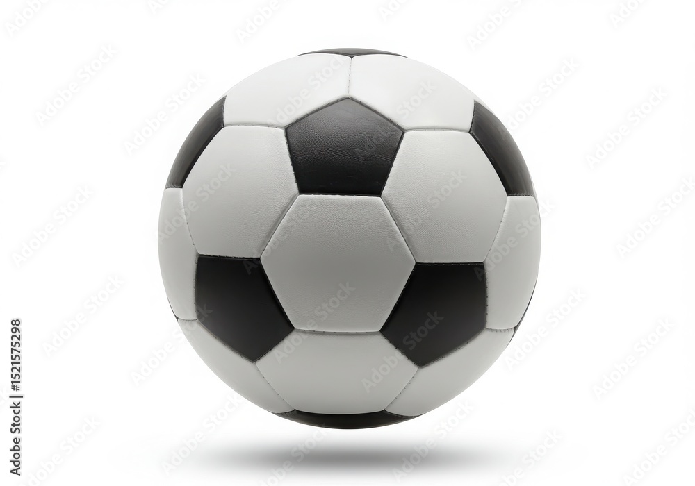 Fototapeta premium Classic soccer ball with black and white pattern