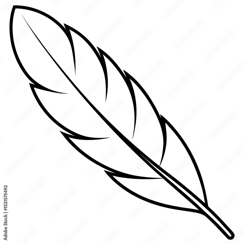 Obraz premium coloring page with feather 
