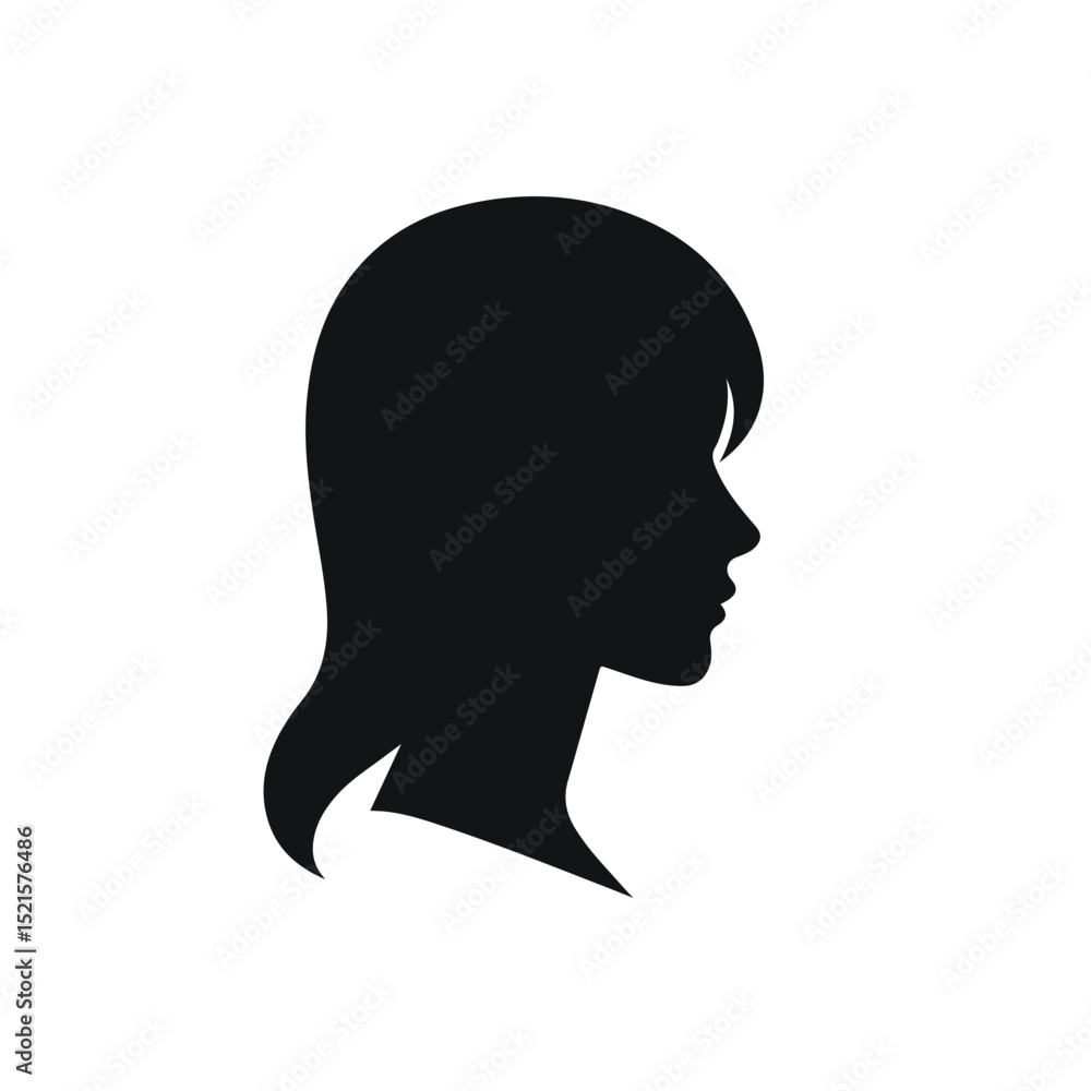 Minimalistic Faceless Woman Icon Vector for Modern Designs Minimalistic Faceless Woman Icon Vector for Modern Designs