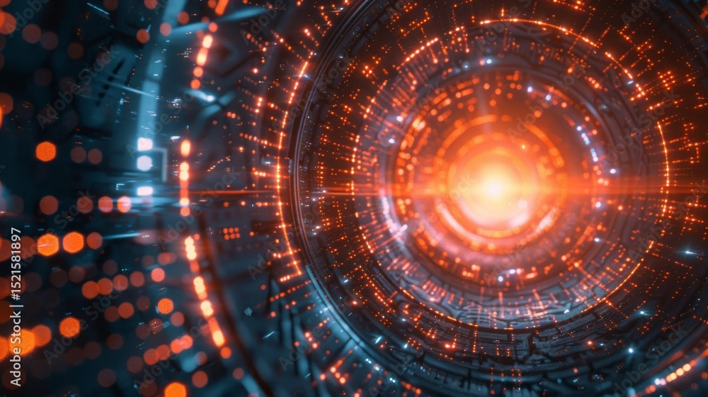 Obraz premium Abstract circle tech or science background