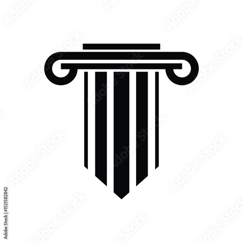 column icon greek roman logo design concept idea
