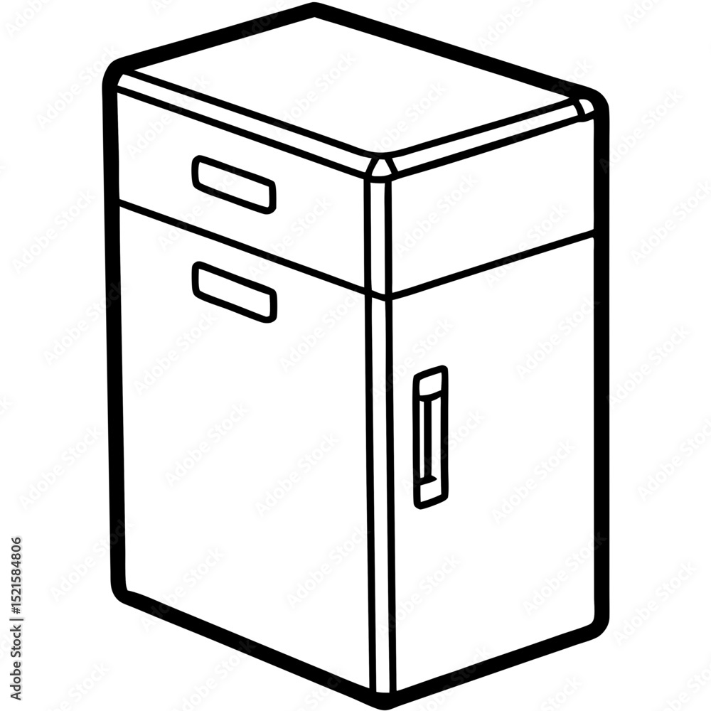 Futuristic Smart Fridge Wireframe Vector Art Futuristic Smart Fridge Wireframe Vector Art