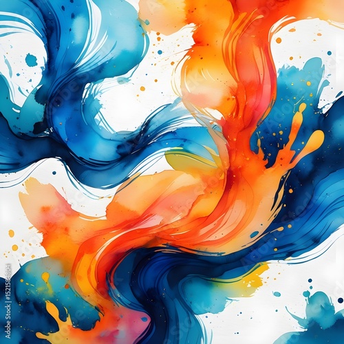 Fiery Flow with Cool Contrast