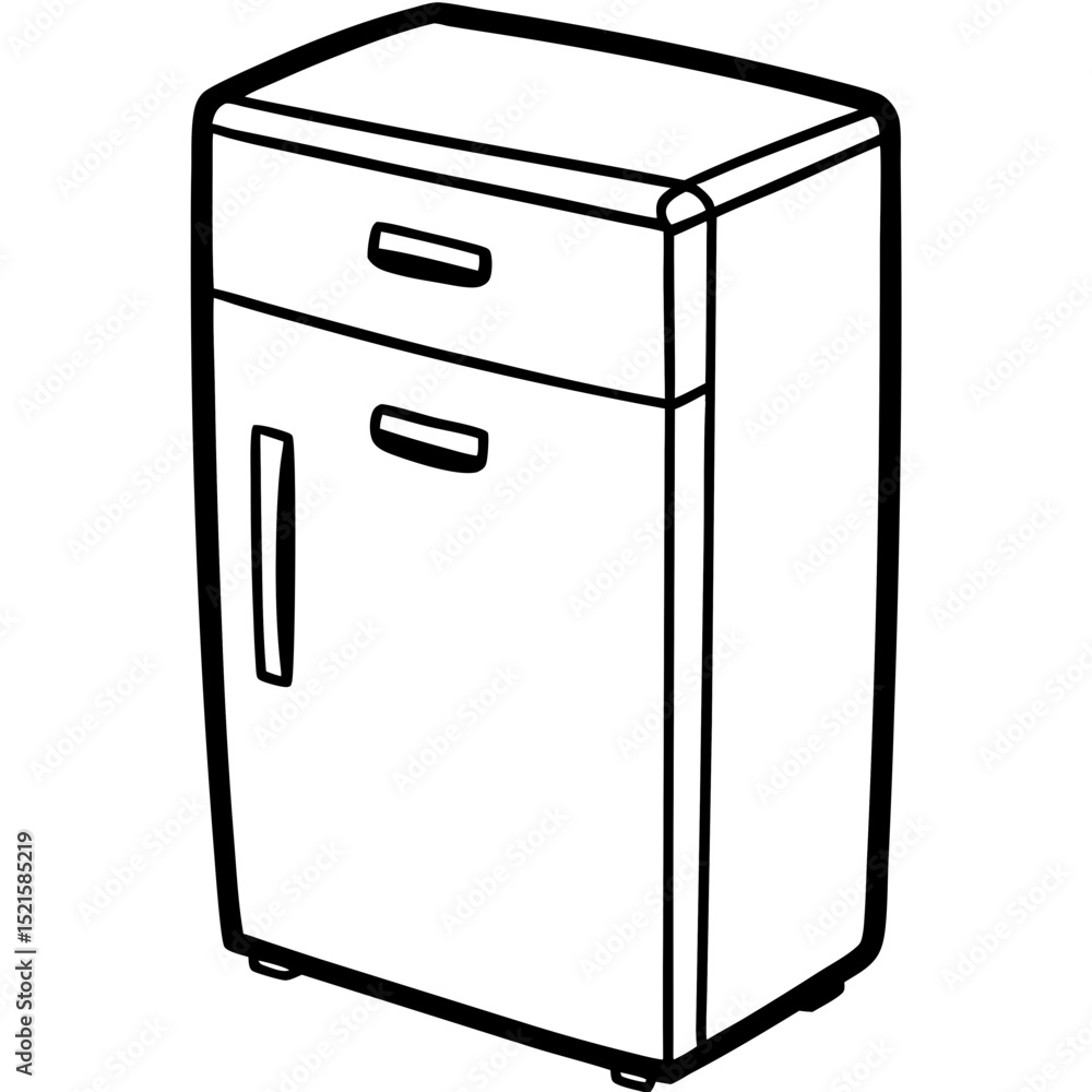 Futuristic Smart Fridge Wireframe Vector Art Futuristic Smart Fridge Wireframe Vector Art