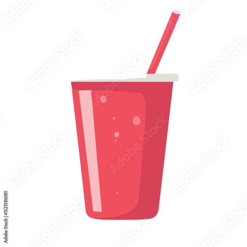 Soda Drink Cup with Straw Isolated Vector Illustration for Marketing Designs