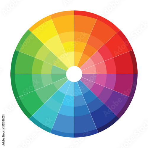 color wheel isolated on white background