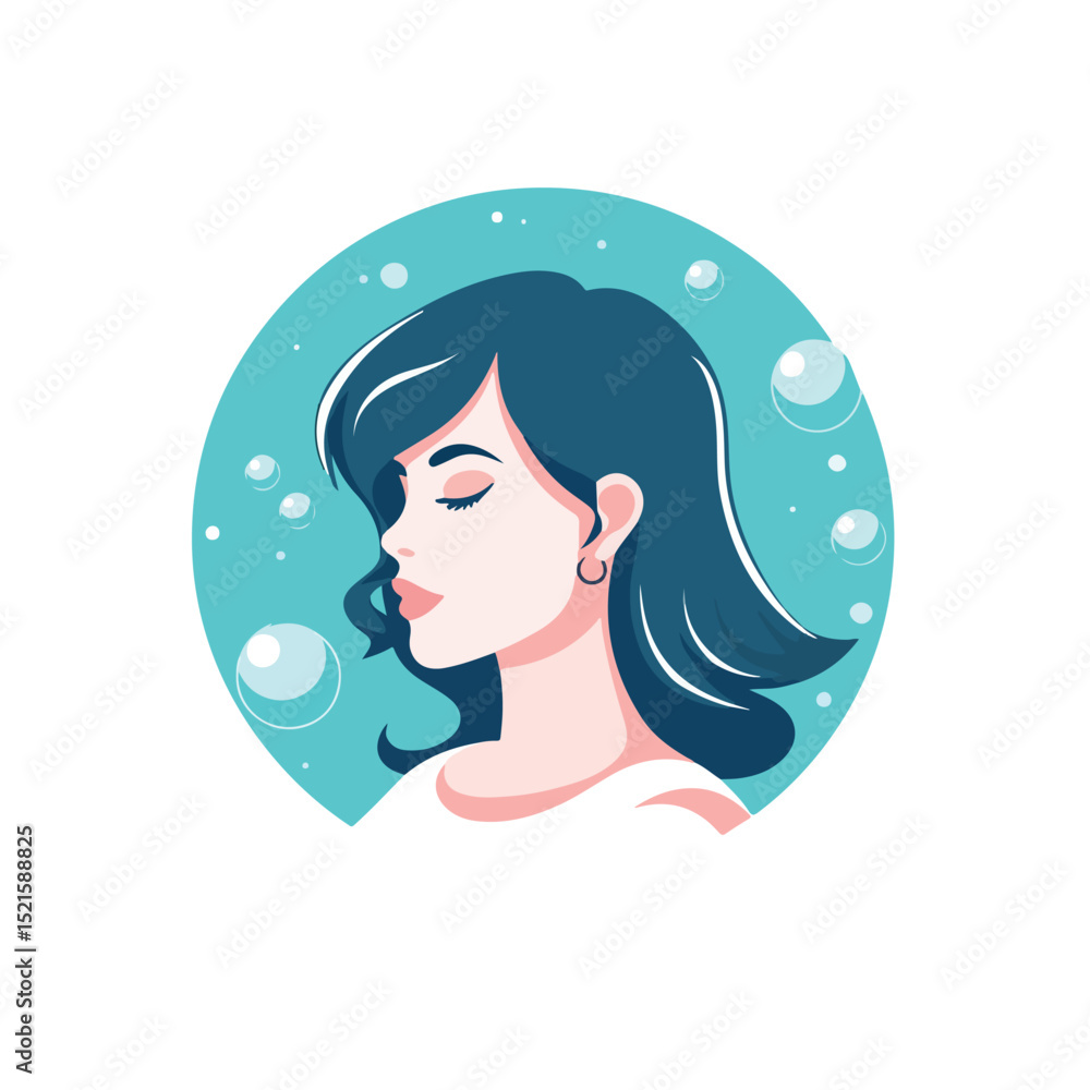 Professional Woman with Thought Bubble Icon Design Vector Graphic for Web and Print Projects Professional Woman with Thought Bubble Icon Design Vector Graphic for Web and Print Projects