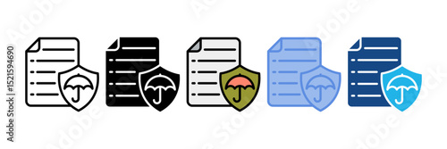 Insurance Document Icon Element For Design
