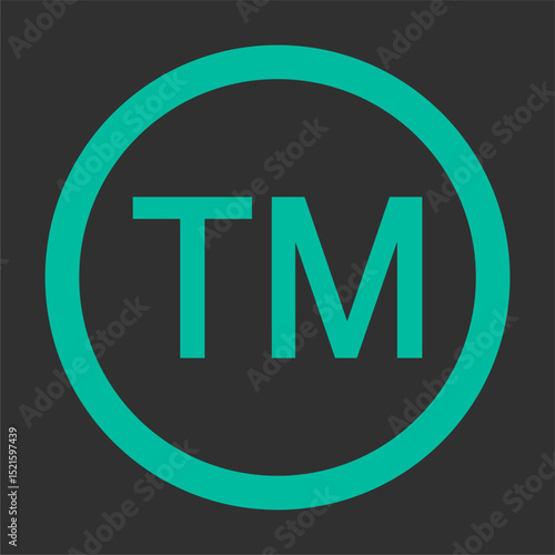 Trademark rights icon vector, Trademark symbol