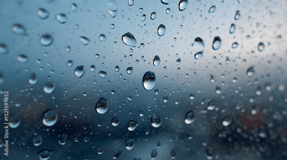 Raindrops on Glass Abstract Texture of Water Droplets Raindrops on Glass Abstract Texture of Water Droplets