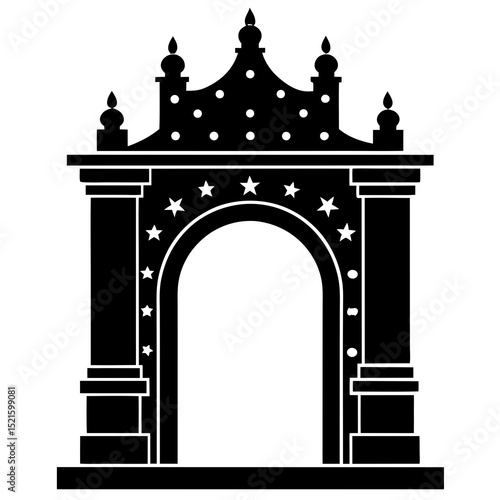 arch of triumph vector illustration
