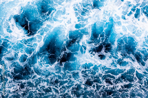 Sea water texture. Top view of beautiful water with foam. Can be used in covers, packaging, posters, textures, brochures, art and design projects. Stunning vector illustration.