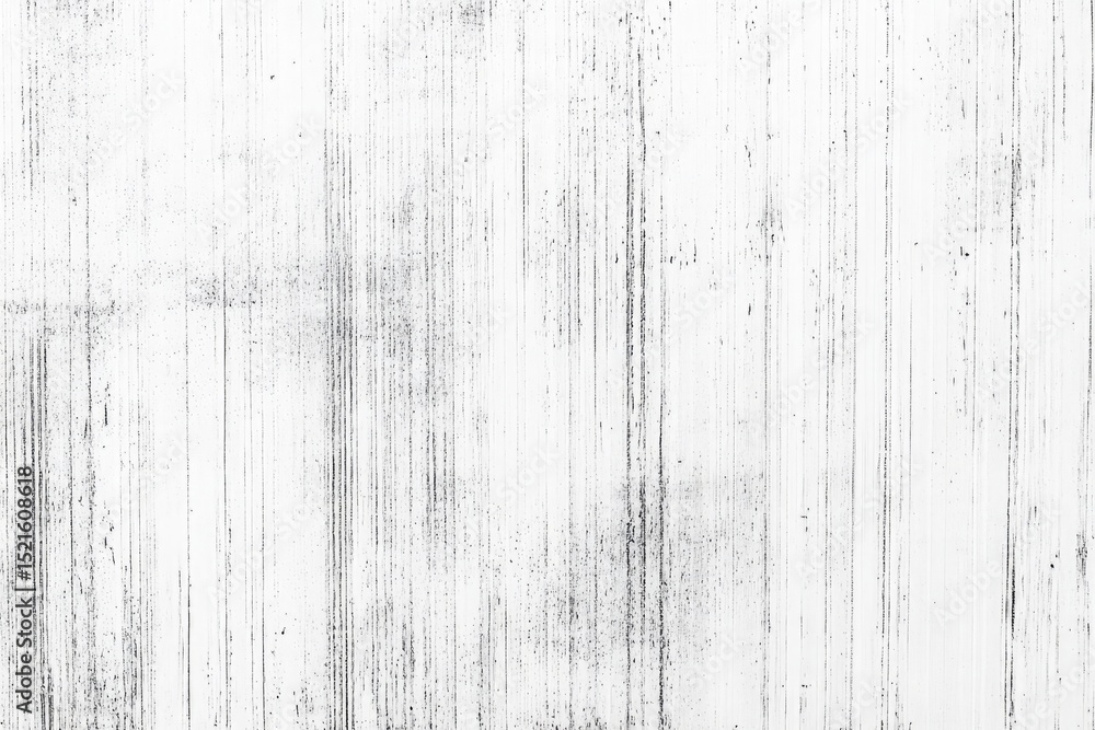 Fototapeta premium Minimalist White Wood Texture with Black Vertical Grunge Lines