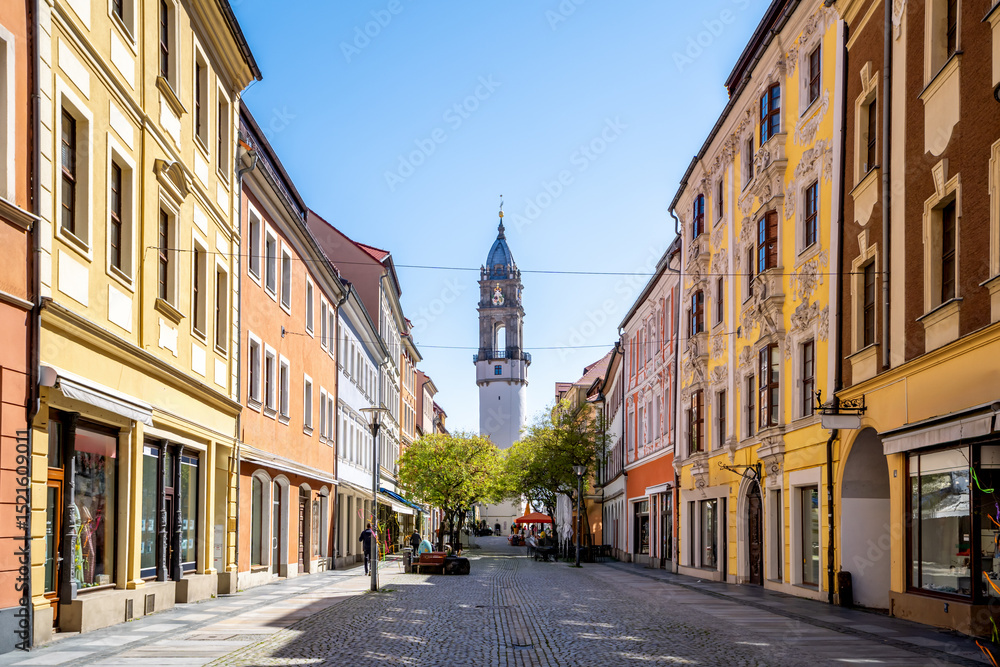 Obraz premium Kornmarkt, Altstadt, Bautzen, Sachsen, Deutschland 