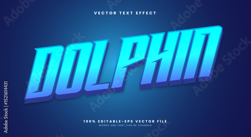 Dolphin 3d editable text effect template