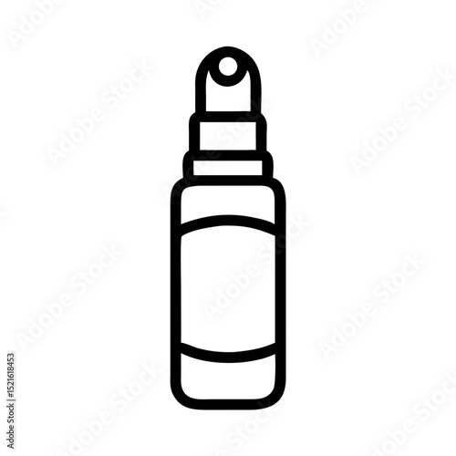Essential oil roller isolated black icon in outline style