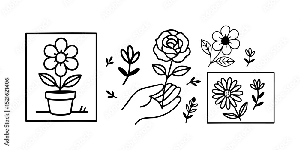Fototapeta premium vector illustration of a flower