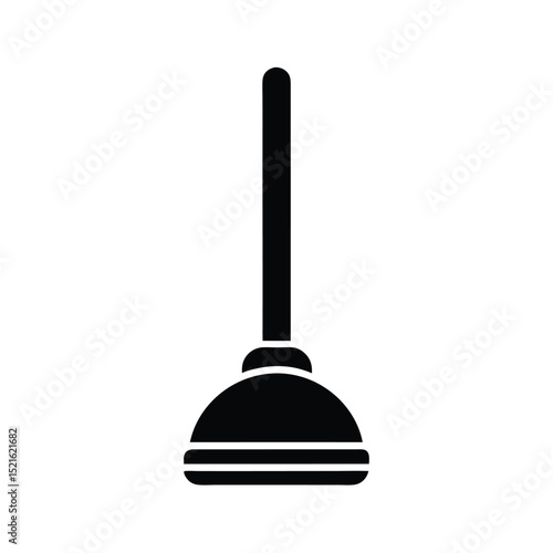 Plunger Icon Vector Flat And Clean Look