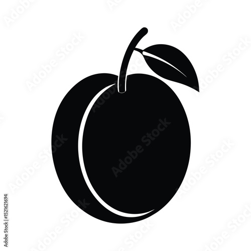 Plum Icon Vector Flat And Clean Look