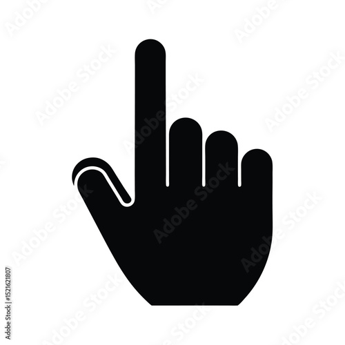 Pointer Finger Icon Vector Flat And Clean Look