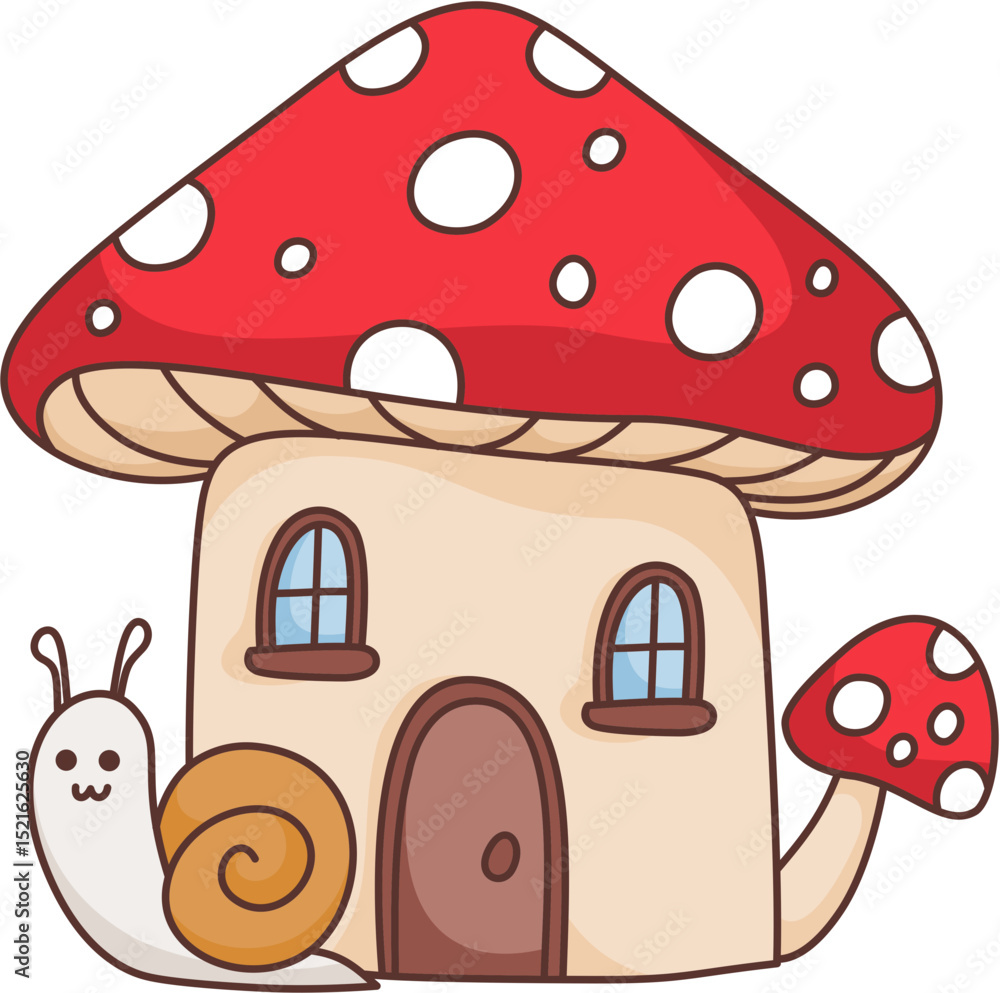 cute mushroom house building fairy tale cute mushroom house building fairy tale