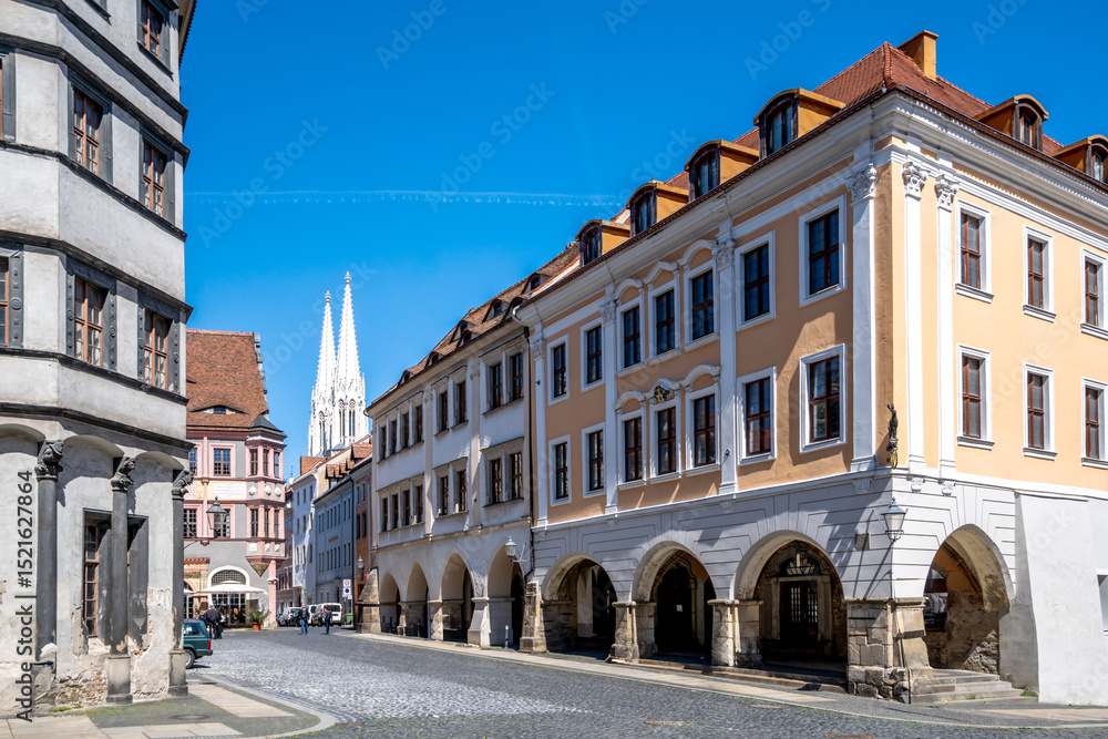 Naklejka premium Blick über Altstadt, Görlitz, Sachsen, Deutschland 